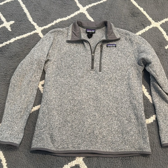 Patagonia Women’s Better Sweater Gray Quarter-Zip Pullover - Picture 3 of 8